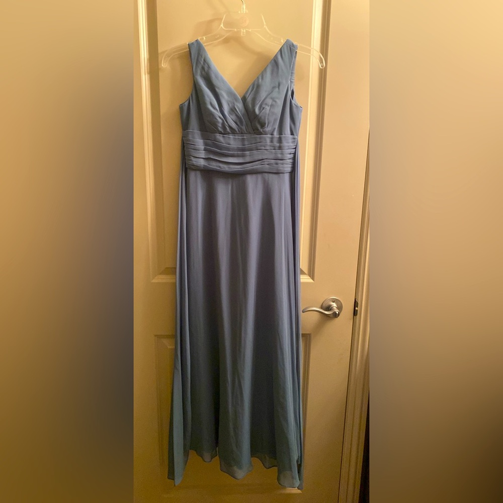 Elegant Blue Strapless Dress